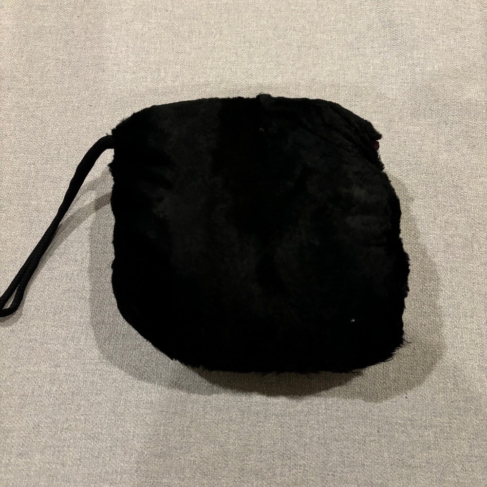 Vintage Black Faux Fur Child's Muff
